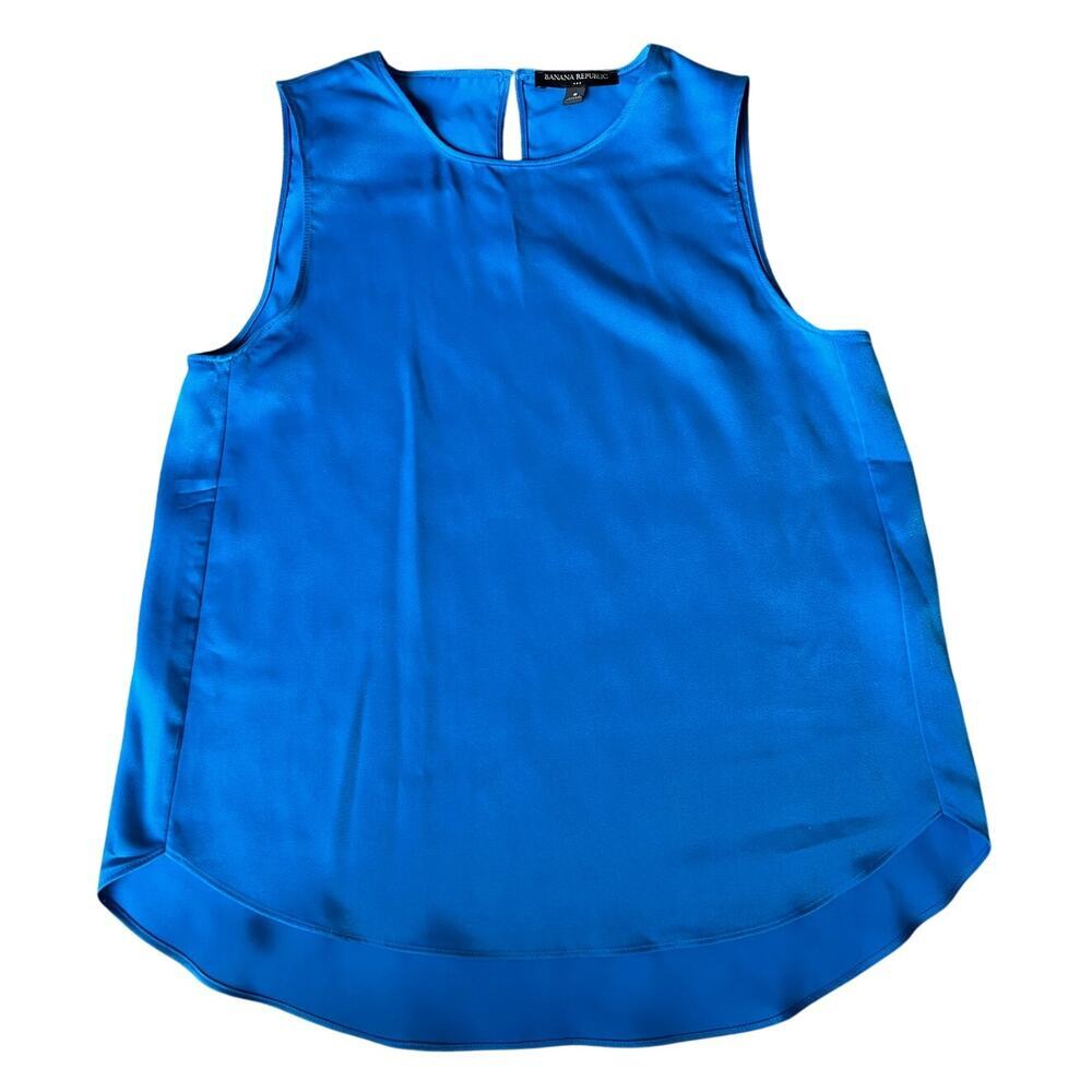 Banana Republic Tank/Shell, Small, Blue, Lightweight, Office, Sleeveless